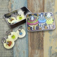 Emma Ball - Sheep in Sweaters - Stitch Markers in Pocket Tin